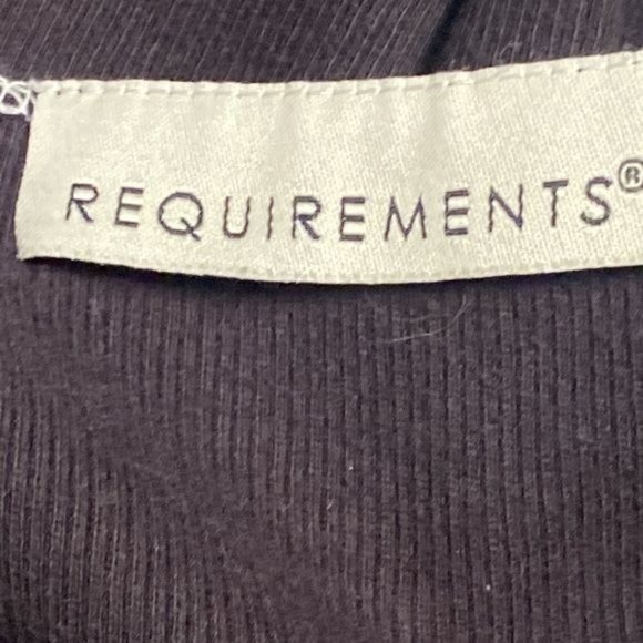 Requirements Black Floral Embroidered Cotton Tank Top Sweater Size L - Picture 5 of 7